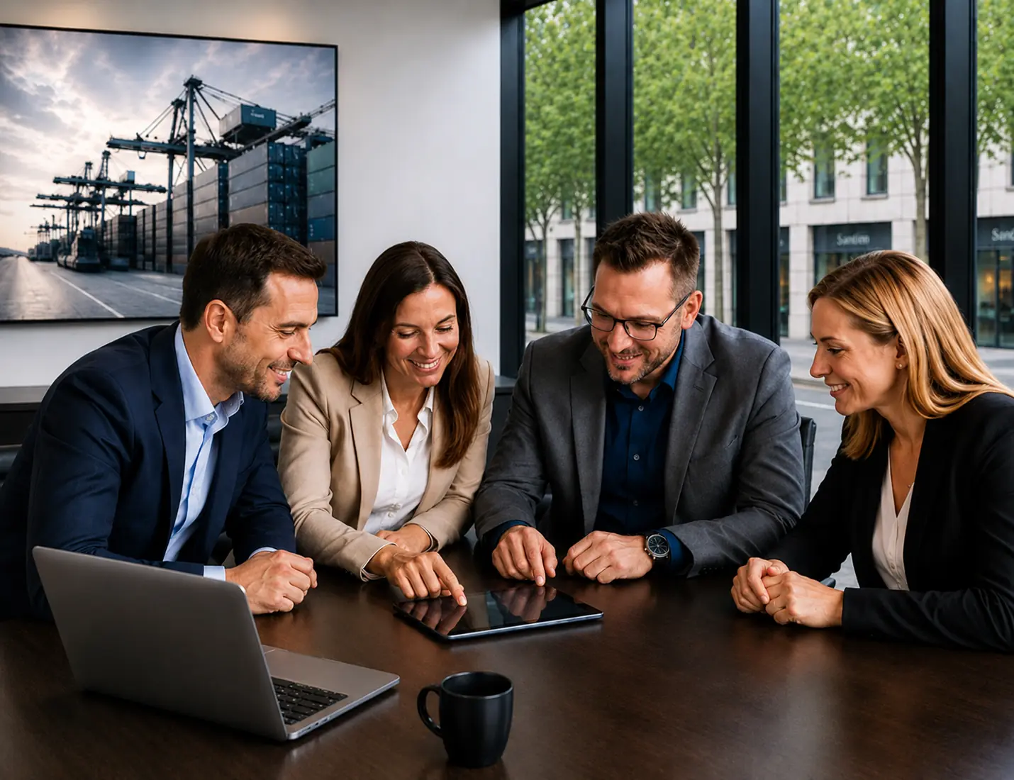MPoweredHub Beratungsteam bei der digitalen Transformation, CRM-Beratung und Prozessautomatisierung im modernen Besprechungsraum.