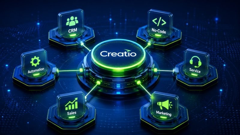 Creatio als AI-CRM- und No-Code-Plattform für Vertrieb, Marketing, Service und Workflows