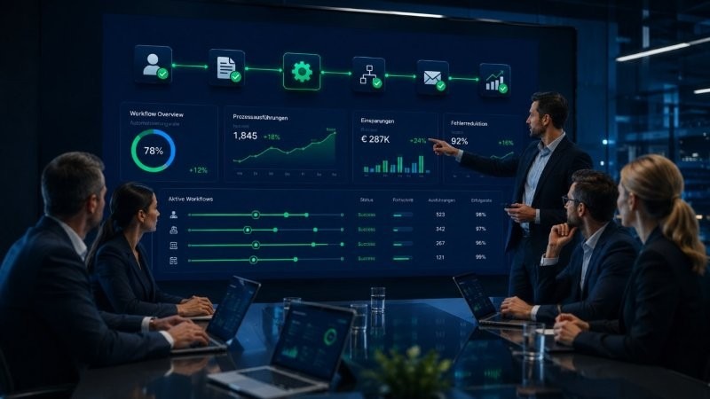 KI-gestützte Prozessautomatisierung mit vernetzten Workflows und Daten